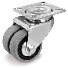 TR-37-GEM-Ruedas pareadas de goma gris anti-huella